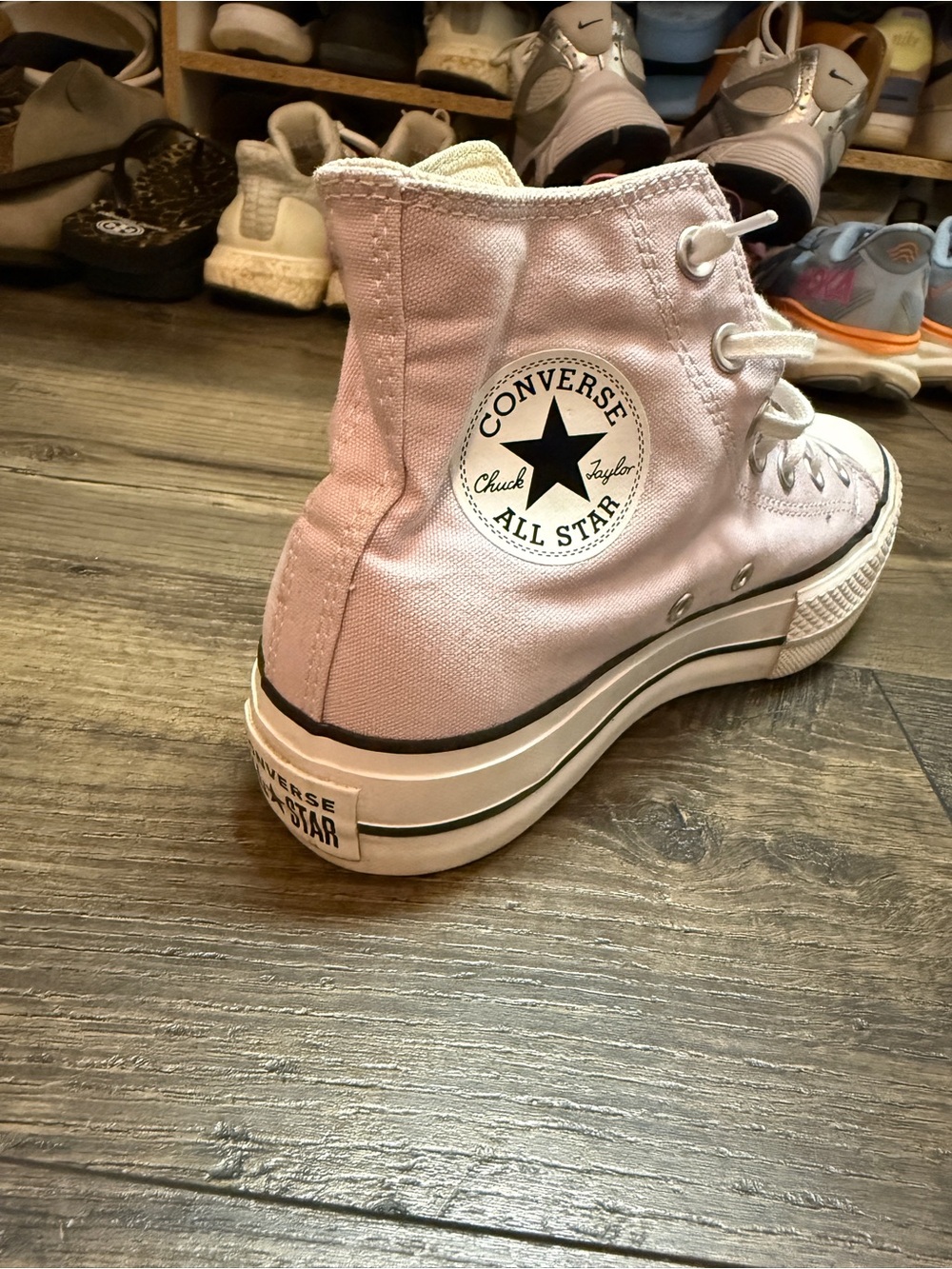 Converse High Top Platform Sneakers - Light Pink - Picture 2 of 3